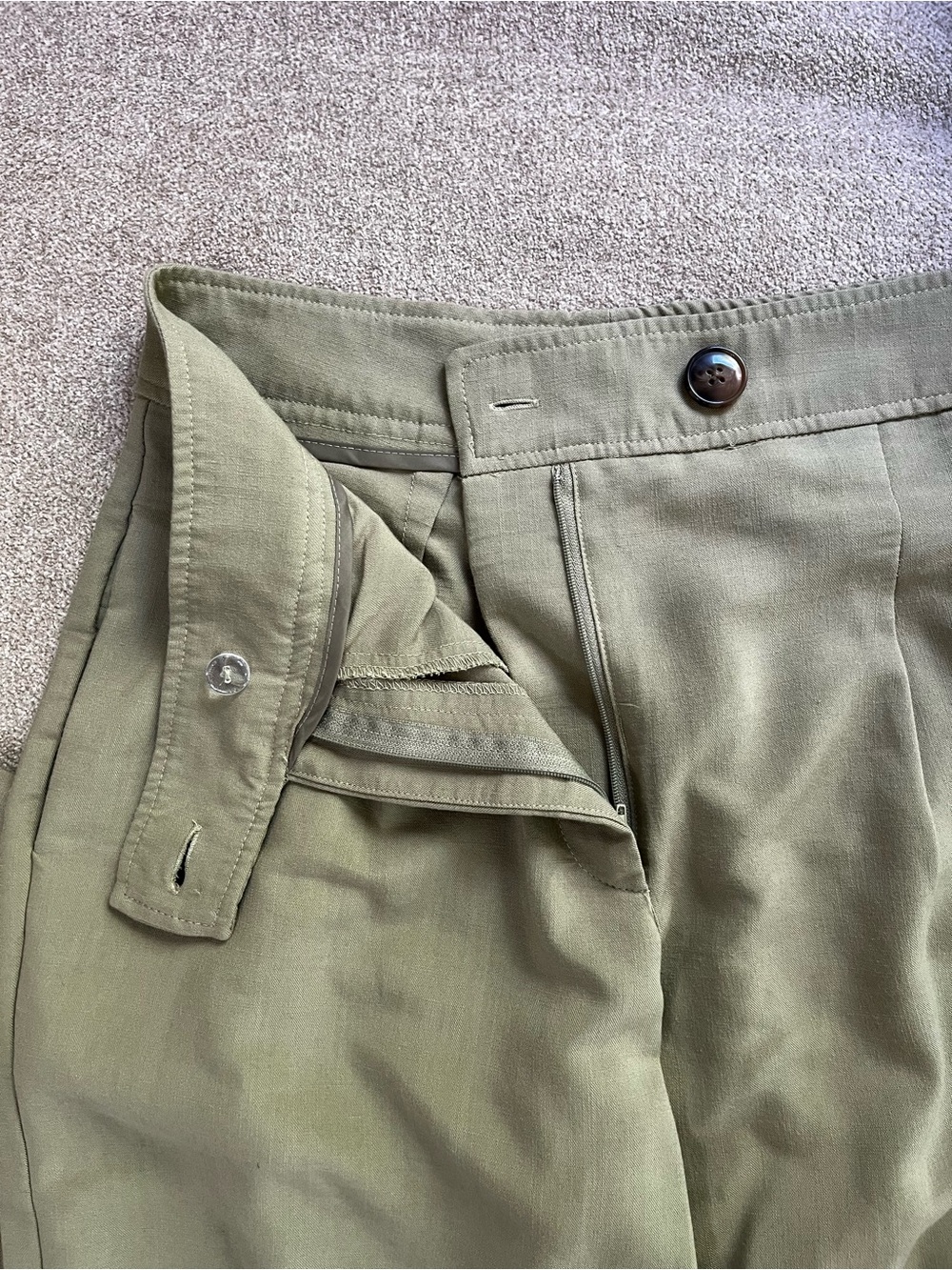 Tahari Olive Green Trousers Size 4 - Picture 7 of 15